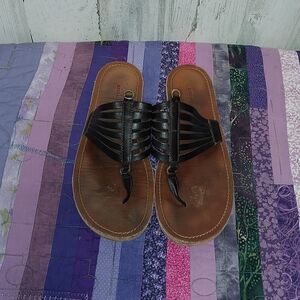 Kendall Conrad Leather Slip On Sandal Size 9